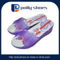 Crystal Jelly Sandale PVC Frauen Schuhe Printing Einlegesohle